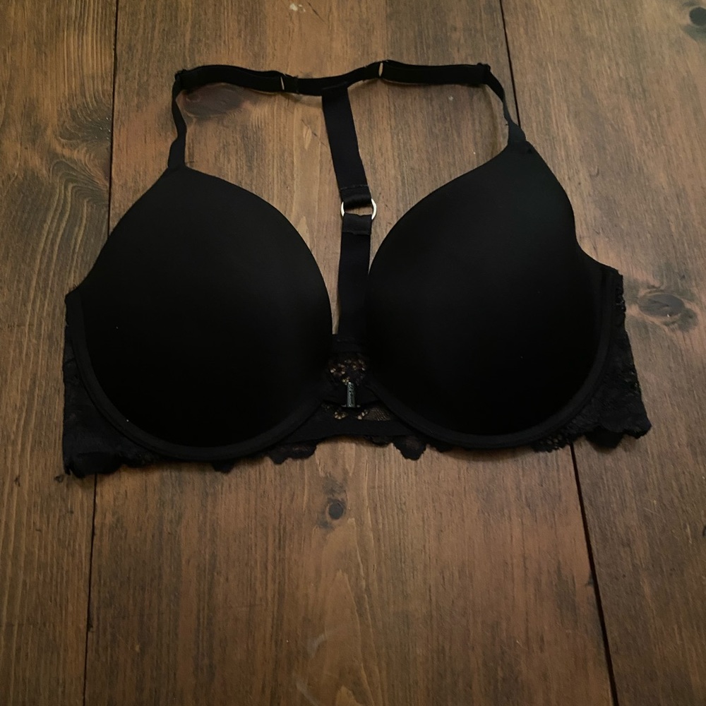 Black lace bra